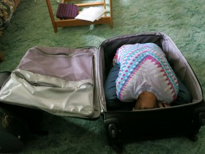 lydia in the suitcase